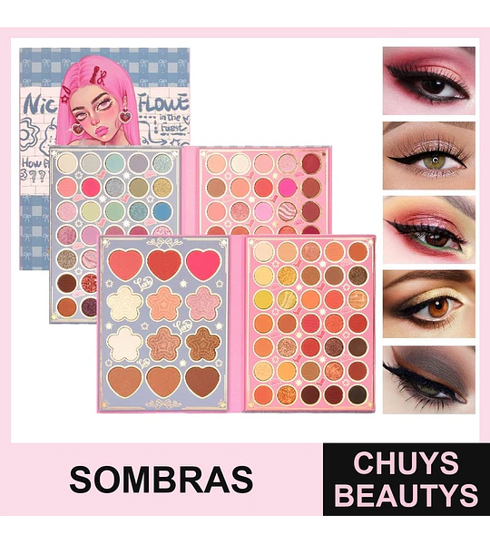 Paleta de Sombras Nice Flower de 117 Colores