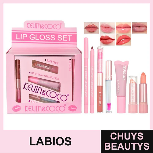 Set de Labios de 5 piezas (brillo de labios + delineador de labios + lápiz labial + aceite de labios+ balsamo labial) - Chuys Beautys | Chuys Beautys