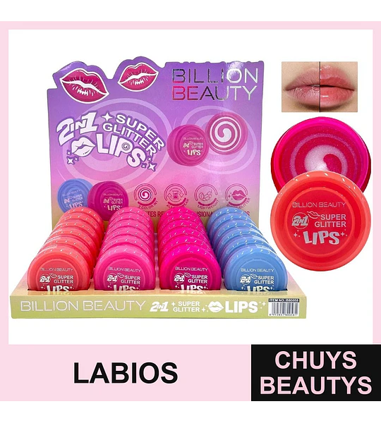 Crema Labial Con Glitter 2 en 1
