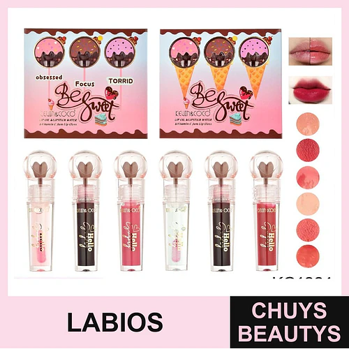 Set De Brillos Labiales Be Sweet - Chuys Beautys | Chuys Beautys