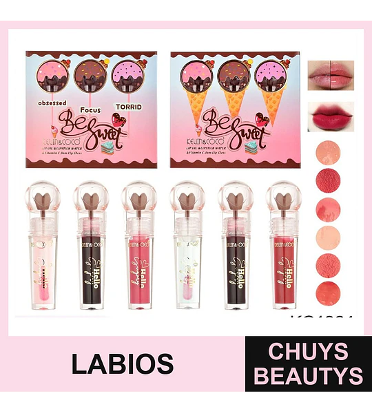 Set De Brillos Labiales Be Sweet