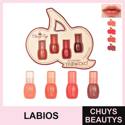 Set de 4 Brillos Labiales Cherry Key - Chuys Beautys | Chuys Beautys