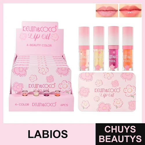 Set De 4 Aceites Labiales Spring Flower - Chuys Beautys | Chuys Beautys