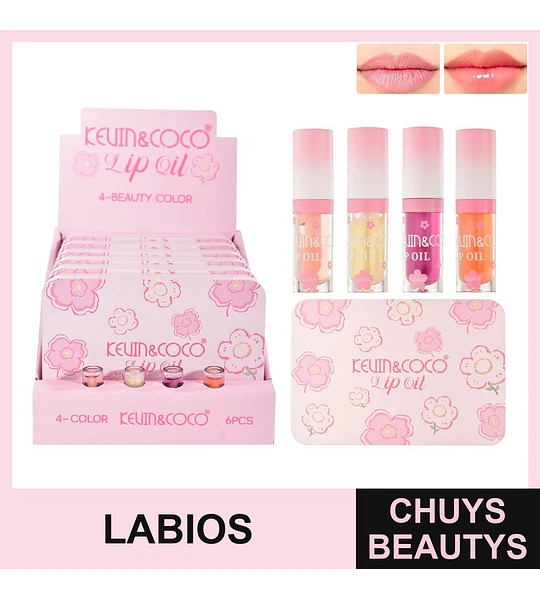 Set De 4 Aceites Labiales Spring Flower
