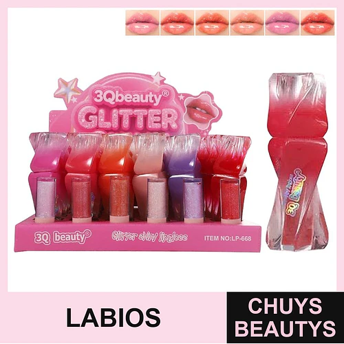Brillos de Labios Shiny con Glitter - Chuys Beautys | Chuys Beautys