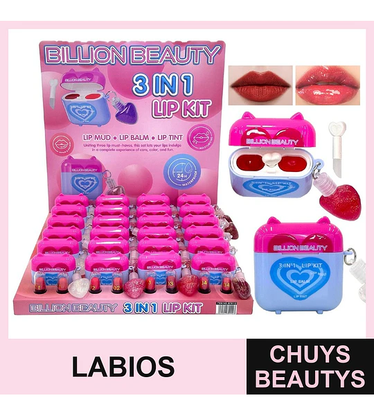 Kit Labial 3 En 1 (Mousse Labial+Balsamo+Tinta)