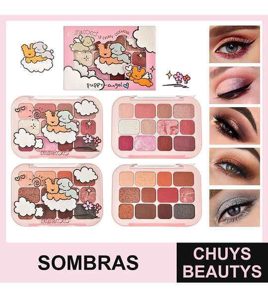 Sombra De Ojos Cute Pet De 12 Colores