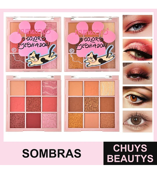 Sombra De Ojos Cute Cat De 9 Colores