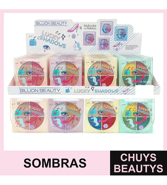 Mini Sombras de Ojos de 4 Colores Lucky Shadows