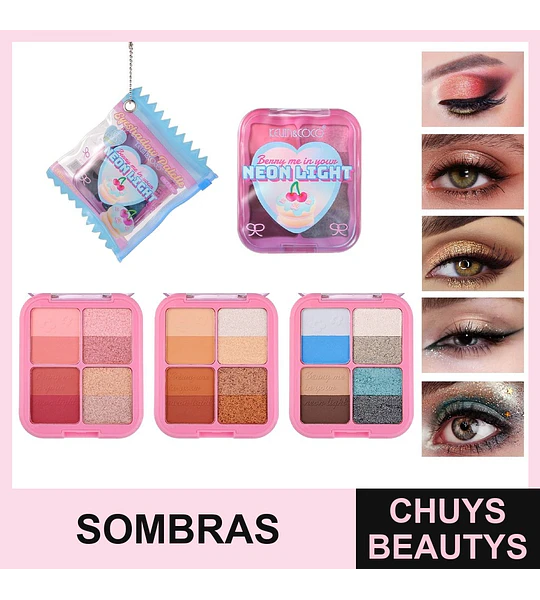Mini Paleta De Sombras Neon Fantasy De 8 Colores