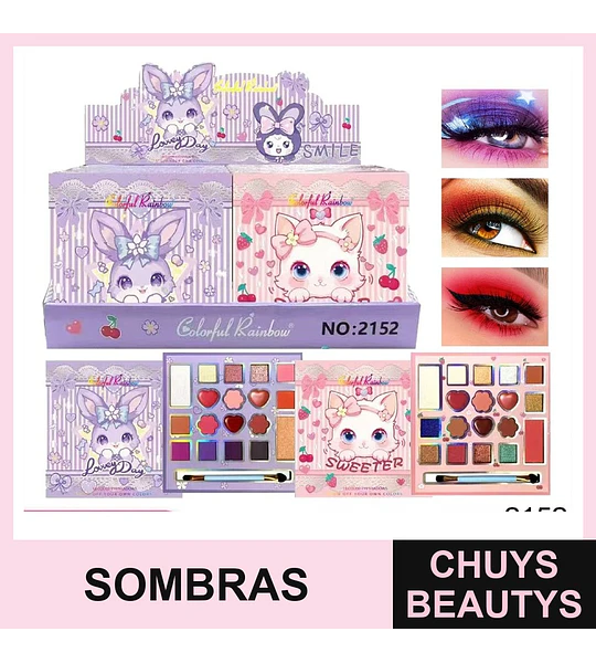 Paletas De Sombras Para Niñas De 18 Colores 2152
