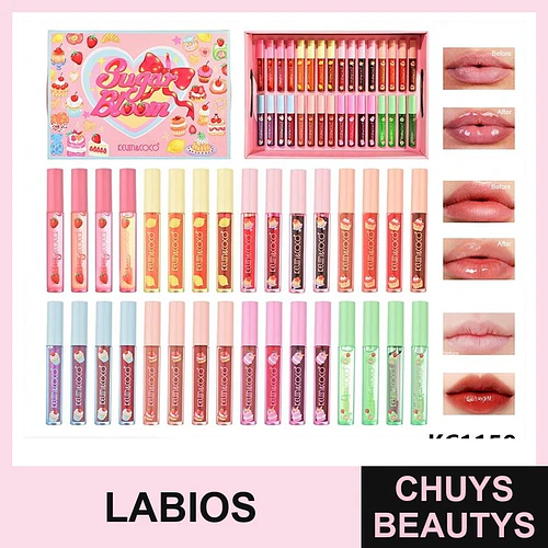 Set de Lipglosses Sugar Bloom de 32pcs - Chuys Beautys | Chuys Beautys