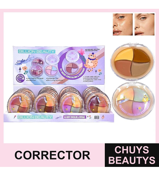 Mini Paleta De Corrector en 4 Tonos