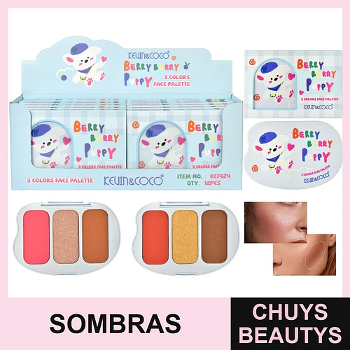 Paleta De Sombras De 3 Colores Cute Puppy - Chuys Beautys | Chuys Beautys
