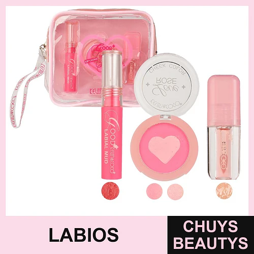Set de Maquillaje de 3 piezas (brillo de labios + rubor + aceite de labios) - Chuys Beautys | Chuys Beautys