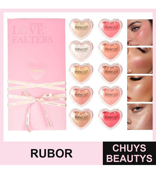 Set de Rubores e Iluminadores de 10pcs Sweet Dream Love