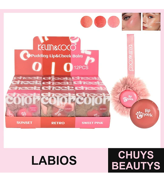 Crema de Labios y Mejillas Lip Cheek 3 Colores