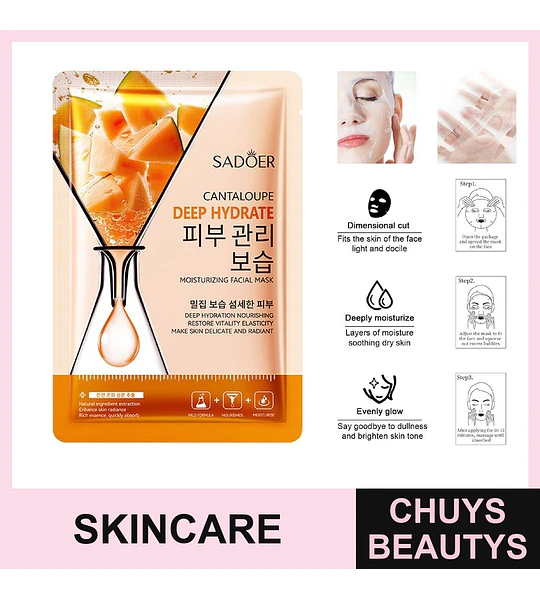 Mascarilla hidratante de melón dulce SADOER 25ml