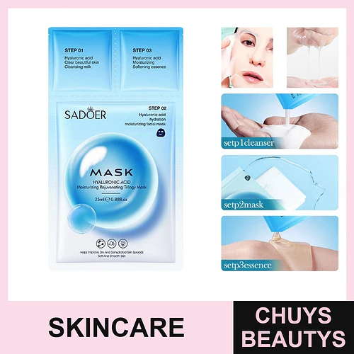 Mascarilla hidratante de ácido hialurónico de 3 pasos SADOER 25g - Chuys Beautys | Chuys Beautys