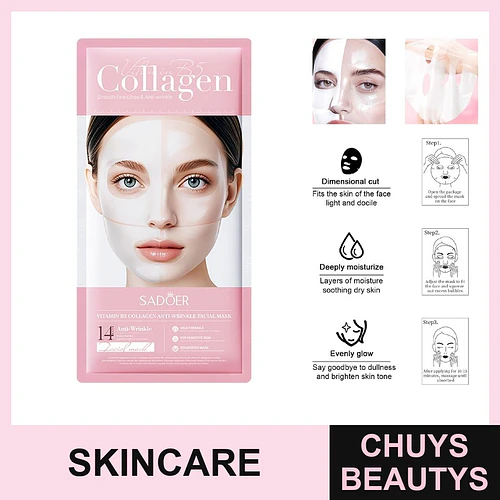 Mascarilla antiarrugas con colágeno y vitamina B5 de SADOER 30ml - Chuys Beautys | Chuys Beautys