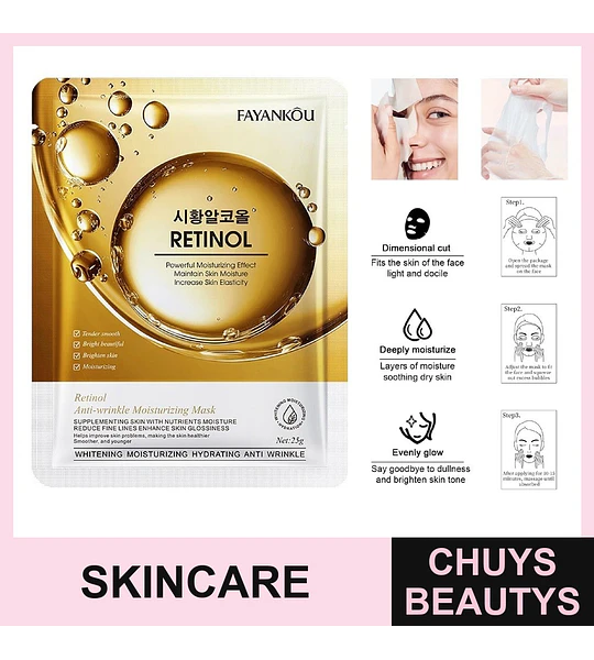 Mascarilla hidratante antiarrugas con retinol FAYANKOU 25g