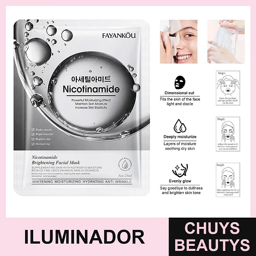 Mascarilla iluminadora y revitalizante con niacinamida FAYANKOU 25g - Chuys Beautys | Chuys Beautys