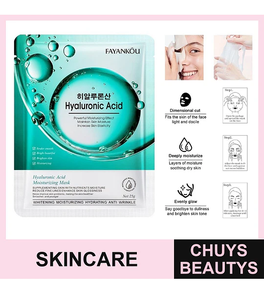 Mascarilla hidratante con ácido hialurónico FAYANKOU 25g