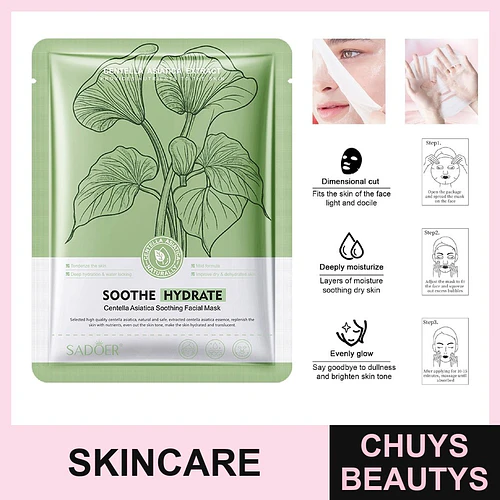 Mascarilla calmante de Centella Asiática SADOER 25ml - Chuys Beautys | Chuys Beautys