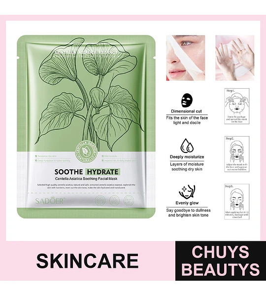 Mascarilla calmante de Centella Asiática SADOER 25ml