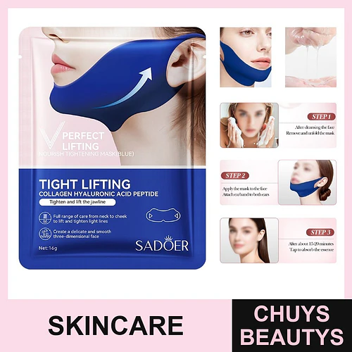 Mascarilla reafirmante y lifting facial con colágeno SADOER 16g - Chuys Beautys | Chuys Beautys
