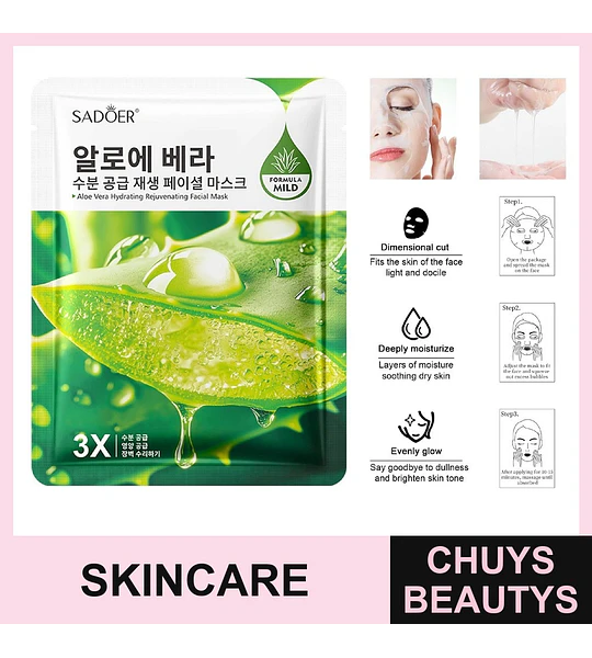 Mascarilla hidratante y revitalizante de aloe vera SADOER 25ml