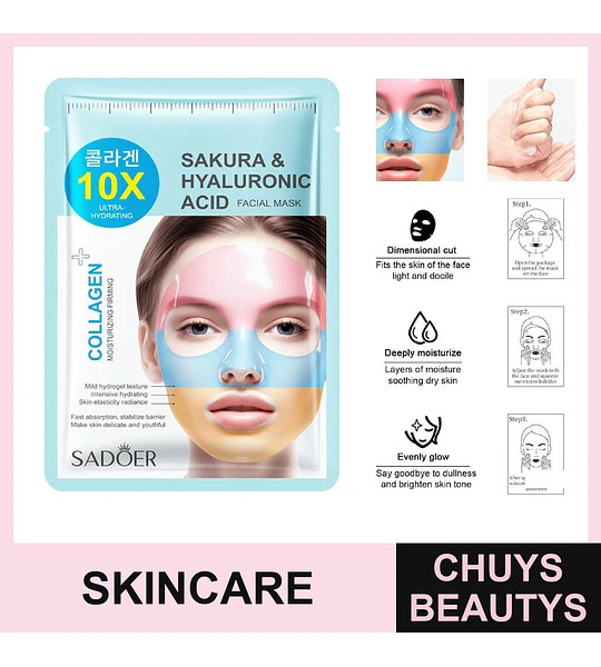 Mascarilla Facial de Sakura y Ácido Hialurónico