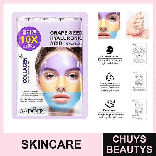 Mascarilla Facial de Semillas de Uva y Ácido Hialurónico - Chuys Beautys | Chuys Beautys