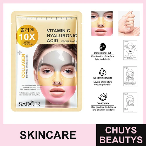 Mascarilla Facial de Vitamina C y Ácido Hialurónico - Chuys Beautys | Chuys Beautys
