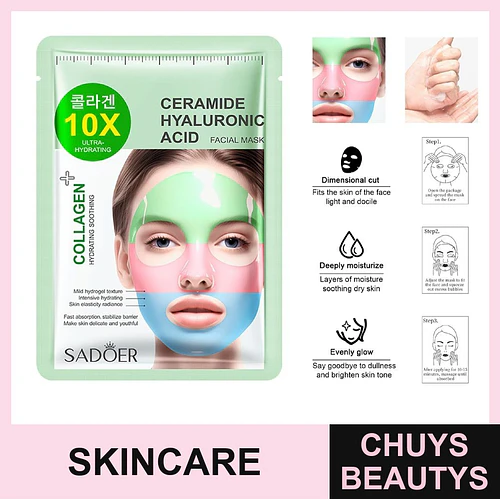 Mascarilla Facial de Ceramida y Ácido Hialurónico - Chuys Beautys | Chuys Beautys