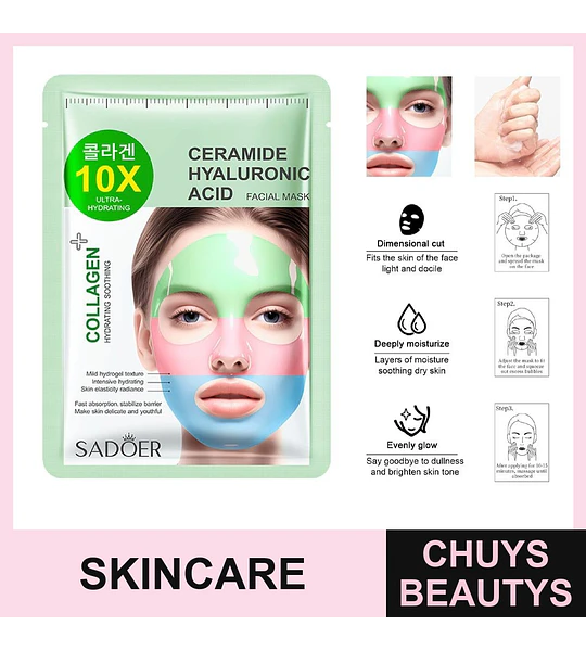 Mascarilla Facial de Ceramida y Ácido Hialurónico