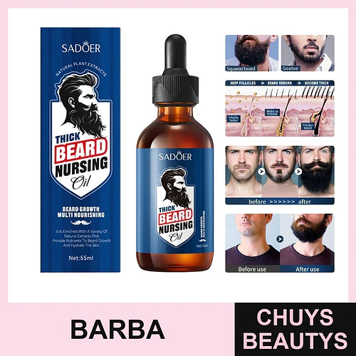 Aceite Para El Crecimiento De La Barba De 55ml - Chuys Beautys | Chuys Beautys