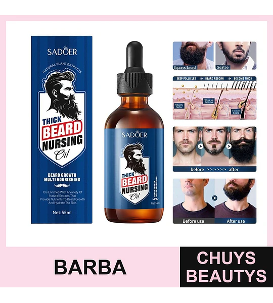 Aceite Para El Crecimiento De La Barba De 55ml