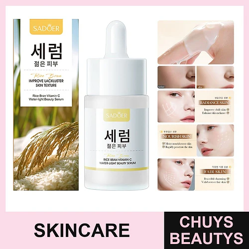 SADOER Esencia Hidratante de Salvado de Arroz con Vitamina C 30ml - Chuys Beautys | Chuys Beautys