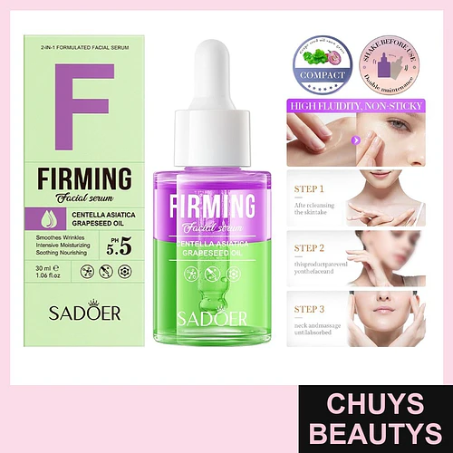 SADOER Esencia de Doble Capa para el Cuidado de la Piel - Aceite de Semilla de Uva y Centella Asiática 30ml - Chuys Beautys | Chuys Beautys