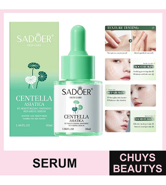 SADOER Centella Asiatica B5 Sérum Hidratante, Calmante y Reparador 30ml