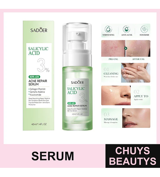 SADOER Sérum para el tratamiento del acné con ácido salicílico 40ml