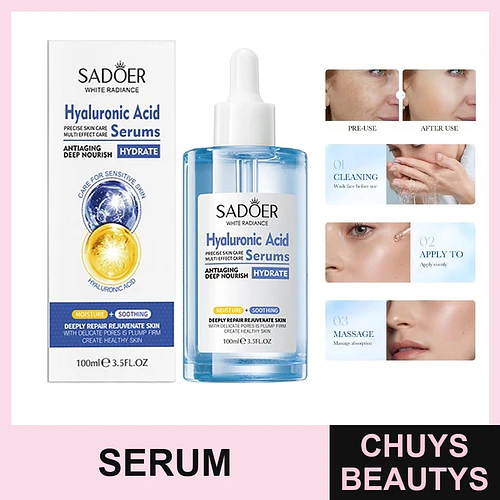 SADOER Sérum de Ácido Hialurónico 100ml - Chuys Beautys | Chuys Beautys