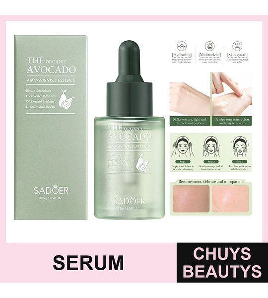 Serum Facial Antiarrugas De Aguacate Orgánico De 30ml