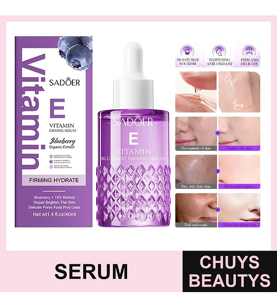 Serum Facial De Arándanos Con Vitamina E De 40ml