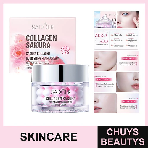 Crema Nutritiva De Perlas Con Colágeno Y Flor De Cerezo De 50g - Chuys Beautys | Chuys Beautys