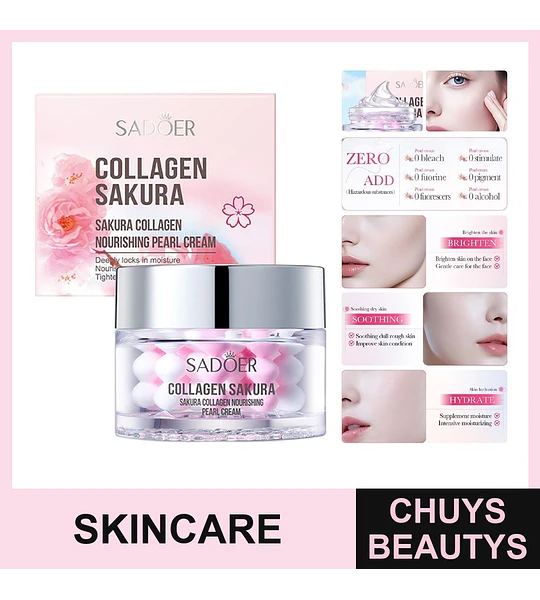 Crema Nutritiva De Perlas Con Colágeno Y Flor De Cerezo De 50g