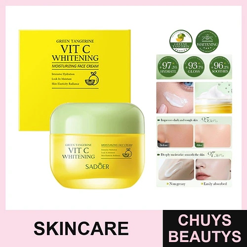 Crema Facial Blanqueadora E Hidratante Con Vitamina C Y Mandarina Verde De 50g - Chuys Beautys | Chuys Beautys