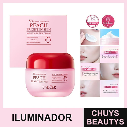 Crema Iluminadora E Hidratante Con Niacinamida Y Melocotón De 50g - Chuys Beautys | Chuys Beautys