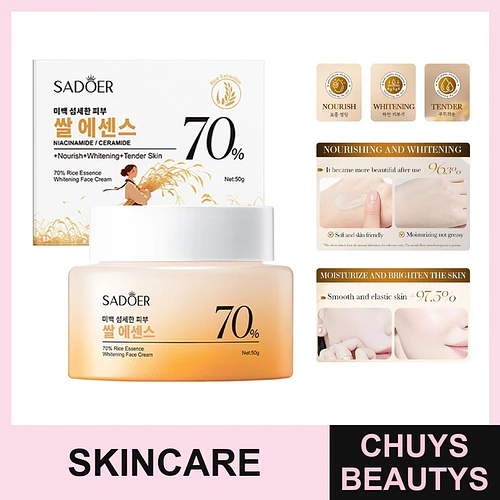 Crema Facial Blanqueadora Con Extracto de Arroz Al 70% De 50g - Chuys Beautys | Chuys Beautys